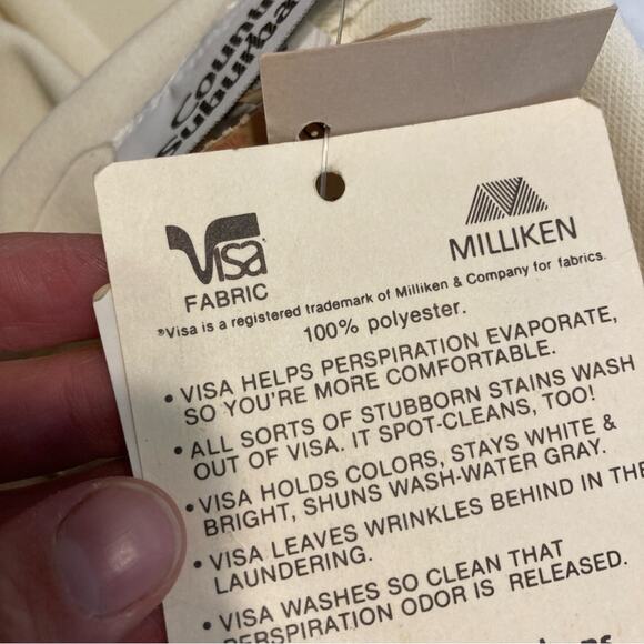 NWT Vintage Country Suburbans Ivory White Knee Length A-Line Back Slit Skirt - Picture 15 of 16